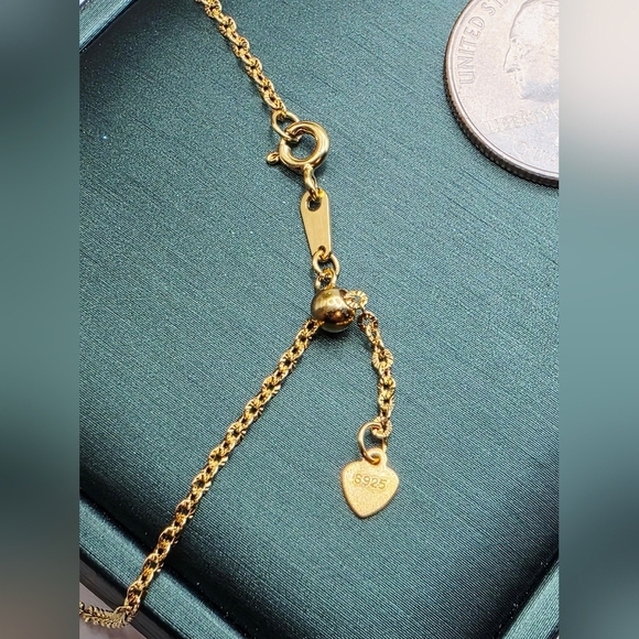 CHANEL Black & Gold Double C Pendant Necklace – S925 Gold Over Sterling Silver - Picture 4 of 4